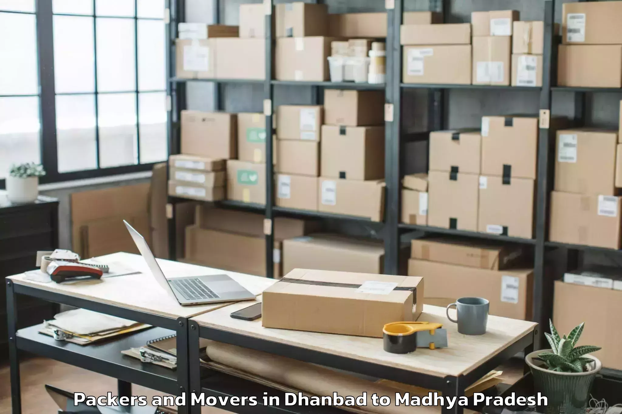 Efficient Dhanbad to Rahatgarh Packers And Movers